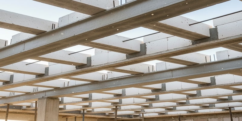 نمایی از سقف تیرچه بلوک