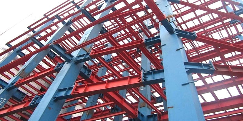 اسکلت فلزی ساختمان با اتصالات تیر به ستون