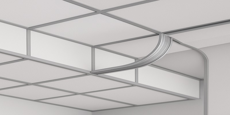 ساختار شبکه ای سقف با پروفیل سقف کشسان