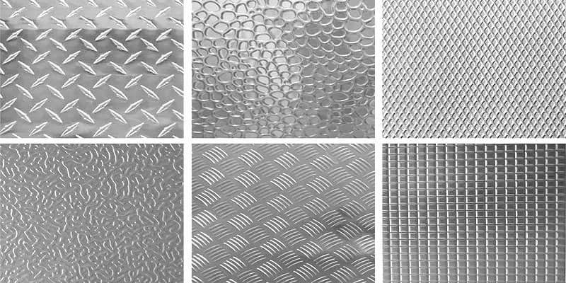 انواع طرح ورق امباس آلومینیوم با الگوهای برجسته