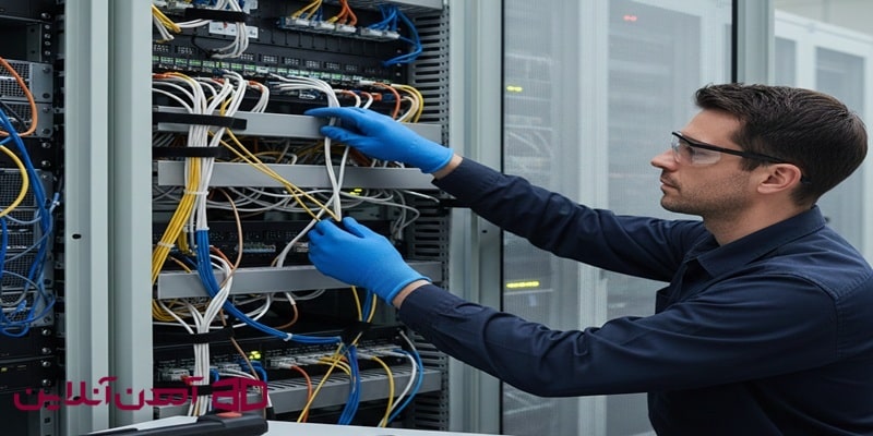 نمایی از نگهداری از کابل ها