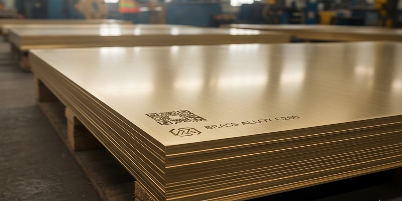 نمایی از ورق آلیاژی برنج