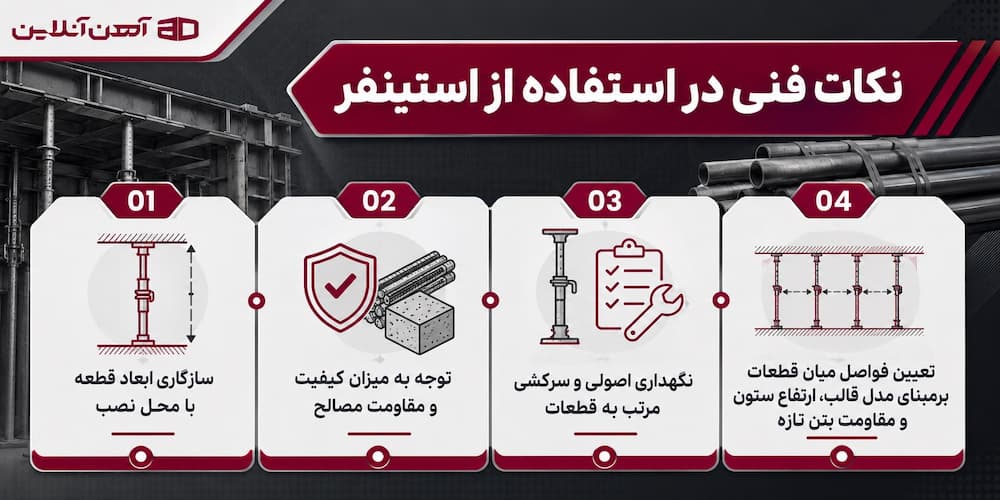 نکات فنی در استفاده از استیفنر