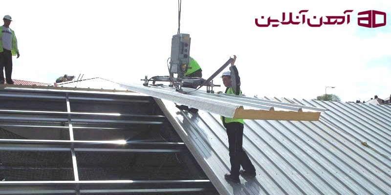 نمایی از ساندویچ پانل سقفی