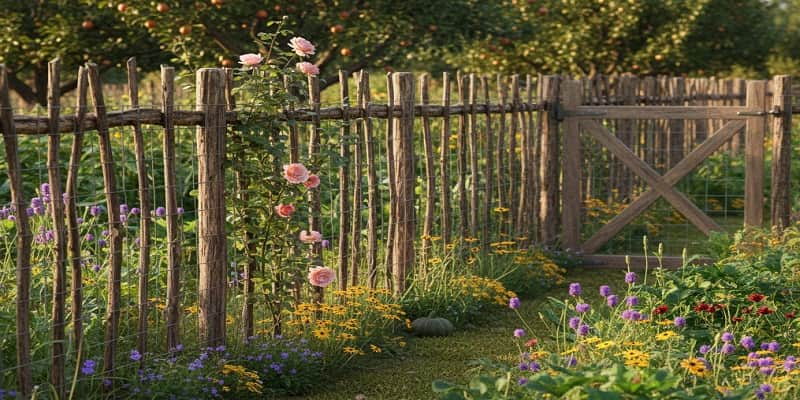 نمایی از فنس باغی