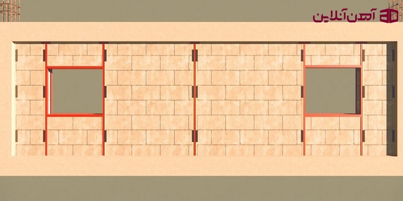 تقویت دیوار آجری با وال پست و وادار میانی