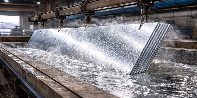 نمایی از فرآیند گالوانیزاسیون