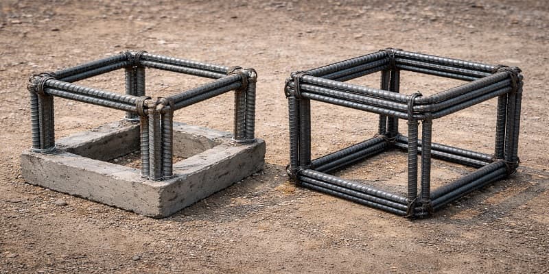 میلگرد رامکا بتنی و فولادی در کنار یکدیگر