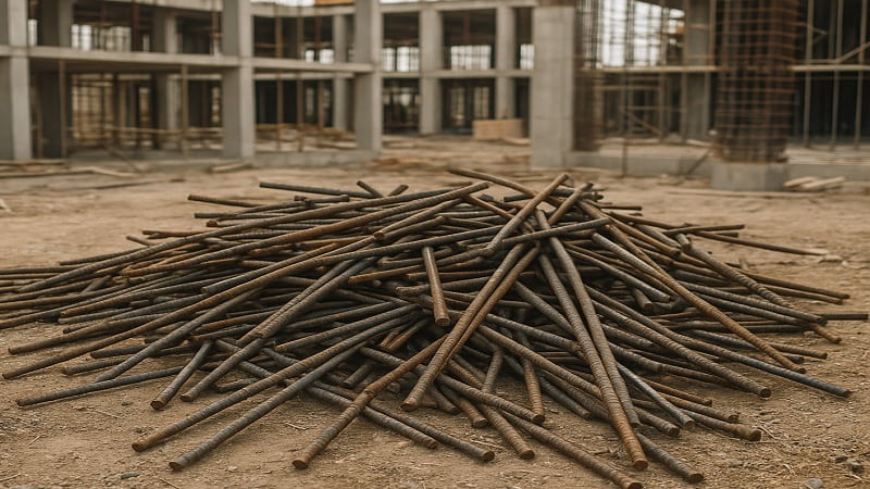 پرت میلگرد در پروژه ساختمانی