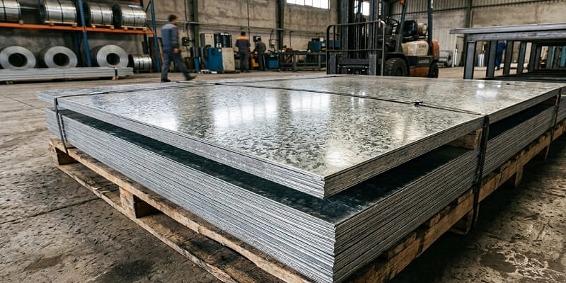 نمایی از ورق گالوانیزه