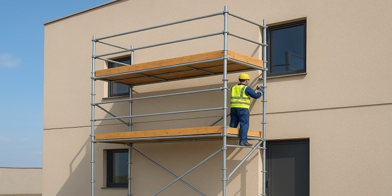 استفاده از داربست کنسولی برای تعمیر و نگهداری نما