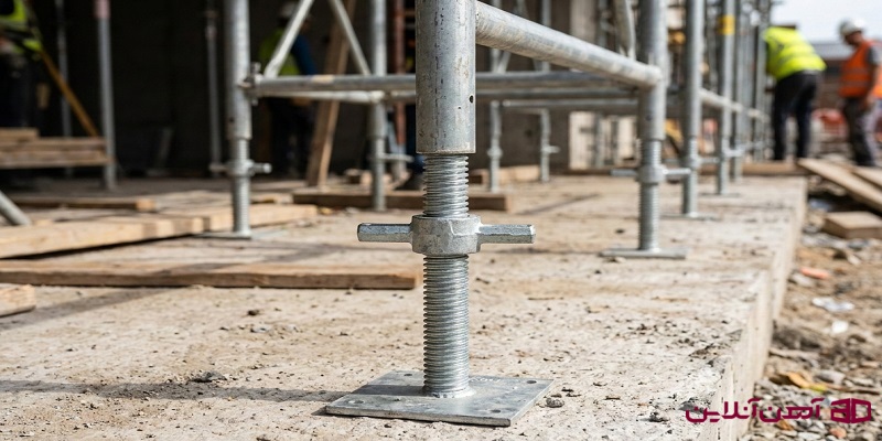 نمایی از کاربرد کفشک داربست