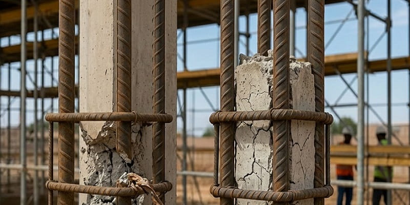 جزئیات اجرایی خاموت در ستون‌های تحت بار چرخه ای