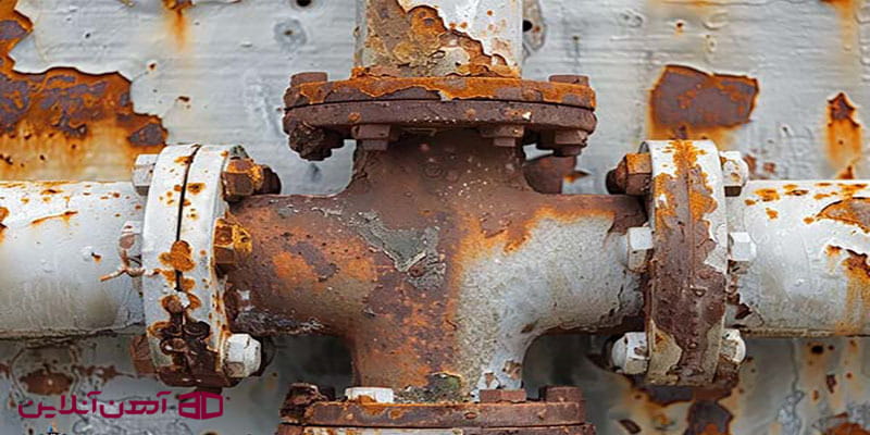 نمایی از خوردگی گالوانیک لوله گالوانیزه