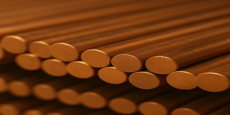 نمایی از میلگرد فسفربرنز