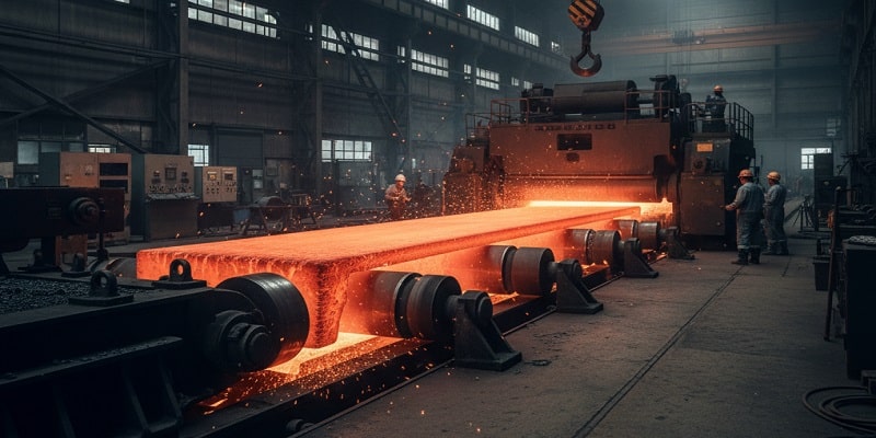 نمایی از تولید ورق کورتن در کارخانه فولادی