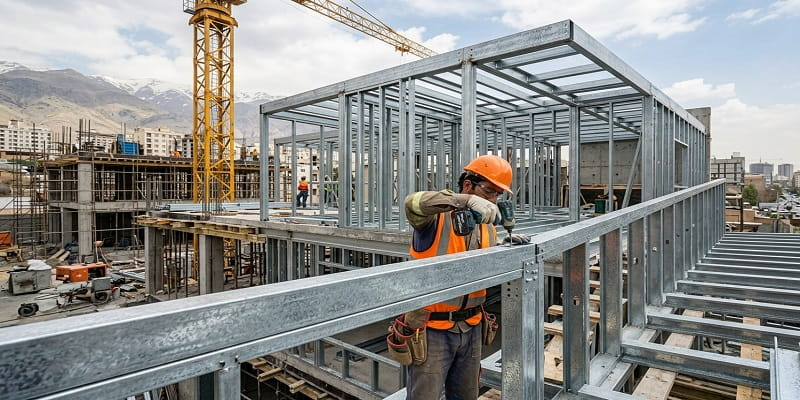 کاربرد پروفیل گالوانیزه ضخامت 2.5 سایز 30*30 شاخه 6 متری تهران در ساختمان سازی