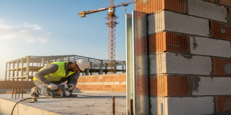 نمایی از اجرای وال پست در ساختمان