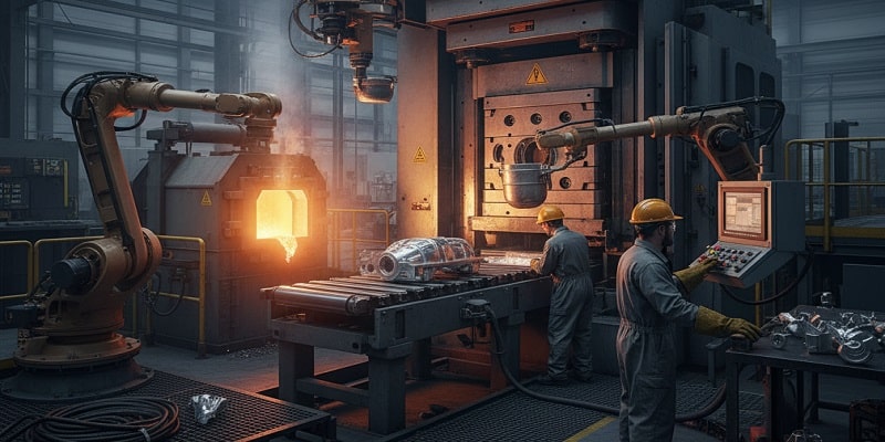 نمایی از ریخته گری به روش دایکاست