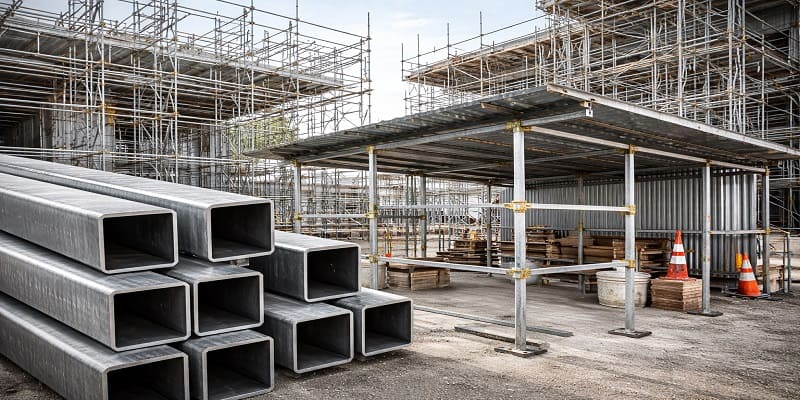 از قوطی ستونی در ساخت داربست ها و سازه های موقت استفاده می شود.