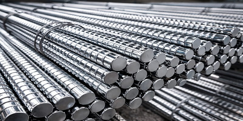 نمایی از میلگرد کروم