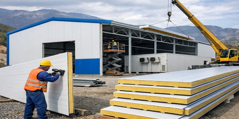 نمایی از کاربرد ساندویچ پانل