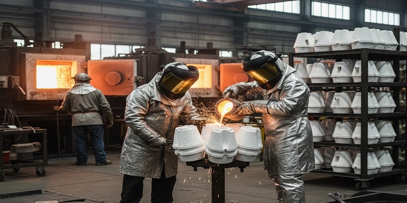 نمایی از ریخته گری پوسته سرامیکی