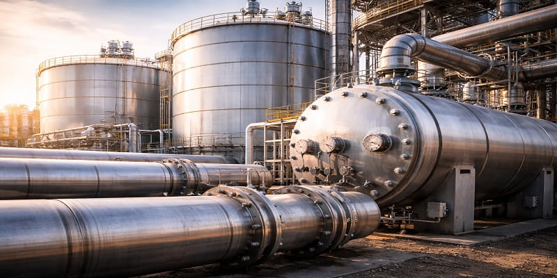 کاربرد ورق A516 ضخامت 12 میل سایز 1500 کارخانه فولاد مبارکه رول استاندارد Gr 70 در ساخت مخازن ذخیره سیالات