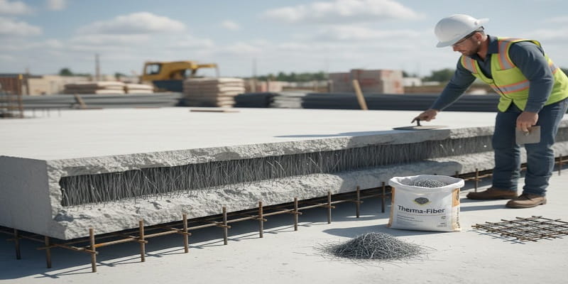 استفاده از الیاف جایگزین میلگرد حرارتی در کفسازی صنعتی