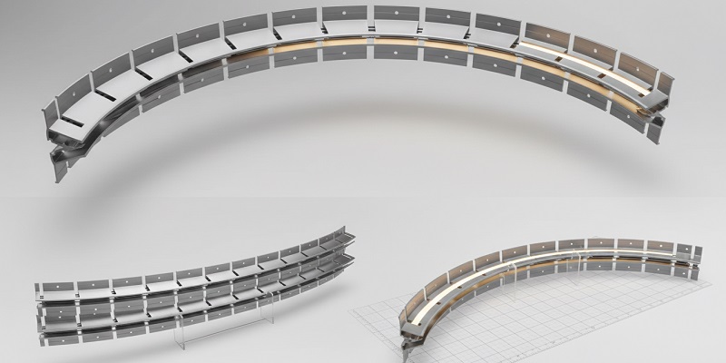 نمایی از پروفیل سقف کشسان