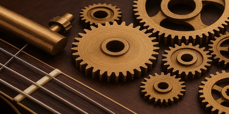 از میلگرد فسفر برنز در ساخت چرخ دنده و آلات موسیقی استفاده می شود.