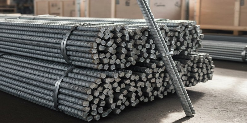 نمایی از میلگرد گالوانیزه